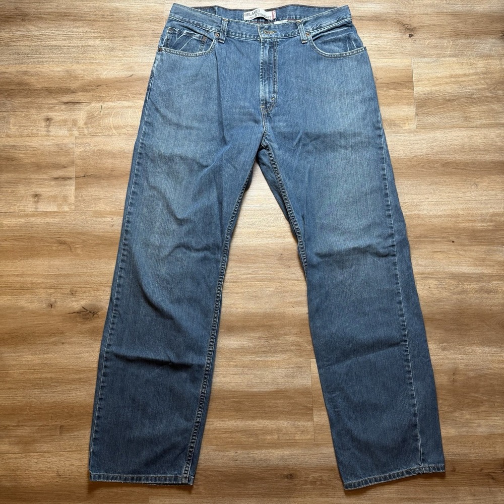 Levis 559 Jeans Men 36x34 Blue Relaxed Straight Leg Baggy Denim Casual Y2K‎ - Picture 2 of 15